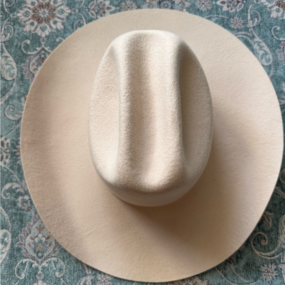 GIGI PIP Cream Wide Brim Wool Felt Rancher Hat